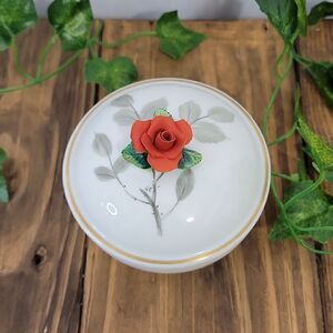 Limoges. Vintage. Chamart. France. Hand Painted. JewelryTrinket Porcelain Design